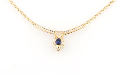 Brillant Saphircollier ca. 1,75 ct - Klenoty