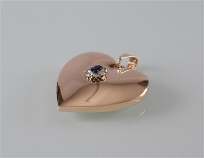 Diamant Herzanhänger zus. ca. 0,55 ct - Jewellery