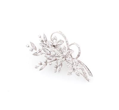 Diamantbrosche zus. ca. 1,30 ct - Schmuck