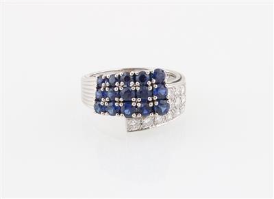 Saphir Brillant Ring - Schmuck