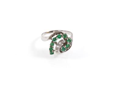 Achtkantdiamant Smaragdring - Jewellery
