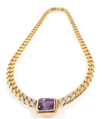 Brillant Amethystcollier - Schmuck Onlineauktion