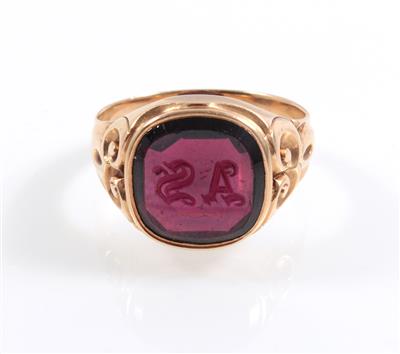 Granatring - Schmuck Onlineauktion