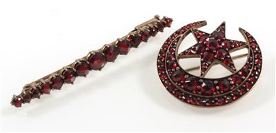 Zwei Granatbroschen - Jewellery