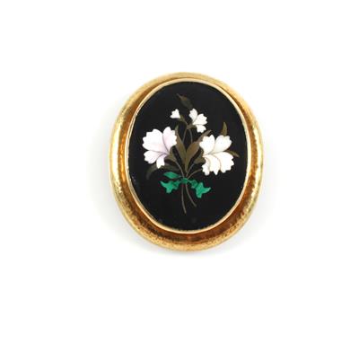 Pietra Dura Brosche - Schmuck Onlineauktion