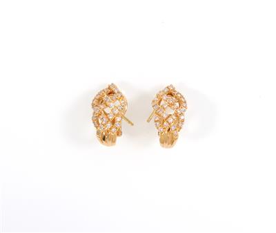 Achtkantdiamantohrclips zus. ca. 1 ct - Schmuck Onlineauktion