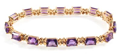 Amethystarmband zus. 7,17 ct - Klenoty