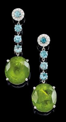 Peridotohrgehänge zus. 31,42 ct - Schmuck Onlineauktion