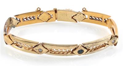 Achtkantdiamant Saphirarmkette - Jewellery