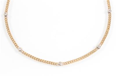 Brillantcollier zus. ca. 0,25 ct - Gioielli