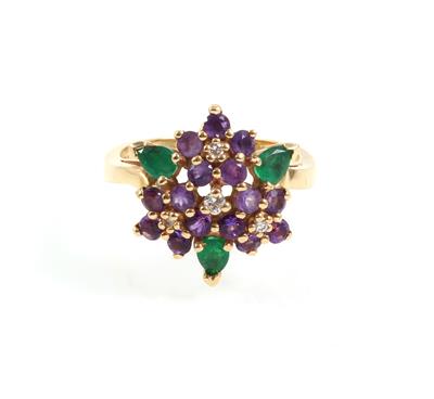 Amethyst Brillantring - Schmuck Onlineauktion