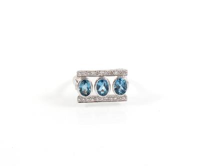 Brillant Aquamarinring - Schmuck Onlineauktion