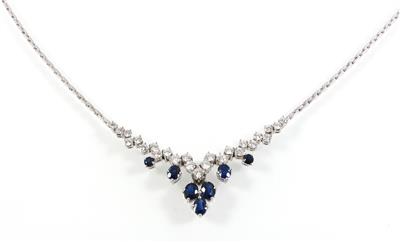 Brillant Saphircollier - Schmuck Onlineauktion