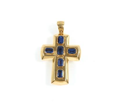 Saphirkreuz ca. 5 ct - Jewellery