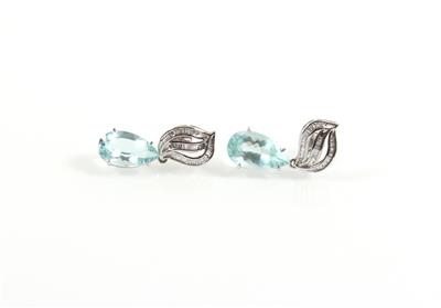 Aquamarinohrgehänge 11,91 ct - Schmuck Onlineauktion