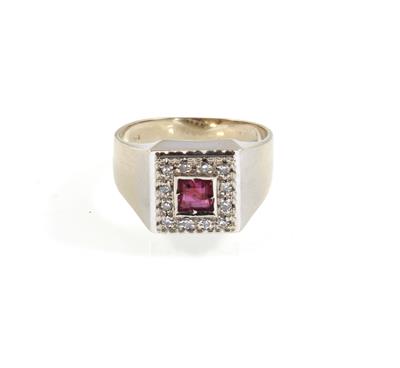 Diamant Rubinring - Schmuck Onlineauktion