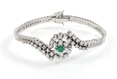 Brillant Smaragdarmband - Schmuck online auction