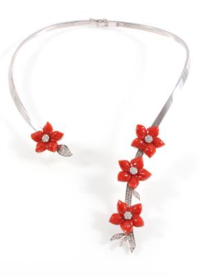 Brillant Korallenhalsreif - Jewellery