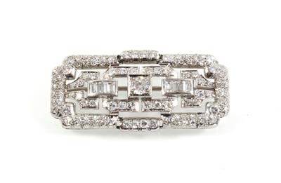 Diamantbrosche zus. ca. 3,40 ct - Schmuck online auction