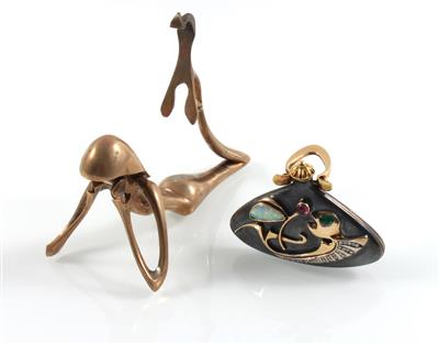 Parfumflacon auf Bronzefigur - Schmuck online auction