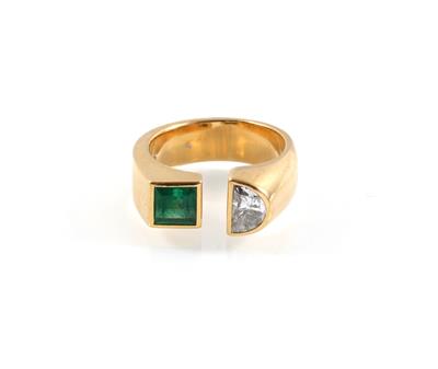 Diamant Smaragdring - Schmuck online auction