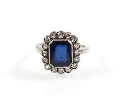 Diamant Imitationssteinring - Schmuck online auction