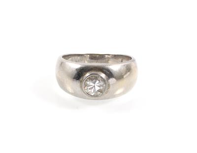 Brillantsolitärring ca.0,50 ct - Schmuck online auction