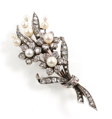 Diamant Kulturperlenbrosche - Schmuck Muttertag-Special online auction