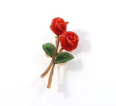 Schmucksteinbrosche Rose - Schmuck Muttertag-Special online auction