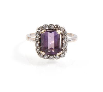 Diamant Amethystring - Schmuck online auction