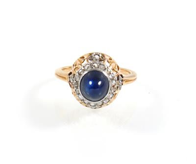 Diamant Saphirring - Schmuck online auction