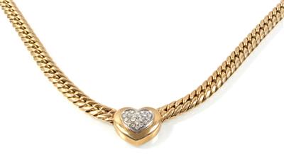 Brillantcollier zus. ca. 0,65 ct - Klenoty