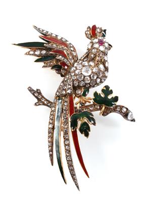 Diamantbrosche Vogel - Schmuck