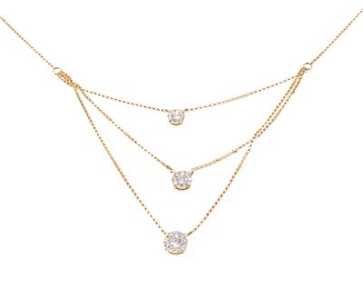 Diamantcollier zus. 0,95 ct - Gioielli