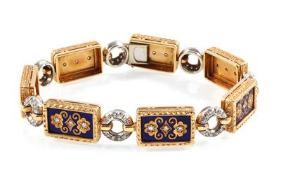 Achtkantdiamantarmkette zus. ca. 1 ct - Jewellery