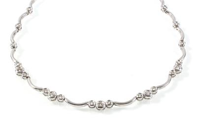 Brillantcollier zus. ca. 0,65 ct - Gioielli