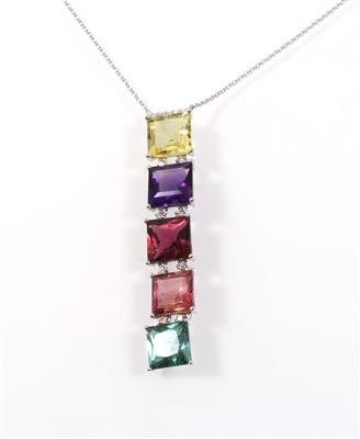 Schmucksteincollier zus. 20,54 ct - Sommerauktion Schmuck