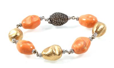 Brillant-Korallenarmkette - Jewellery