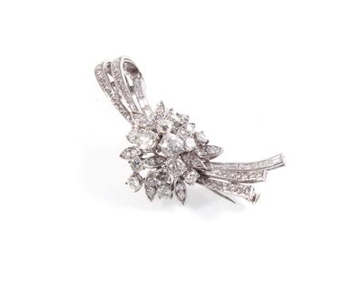 Diamantbrosche zus. ca. 4,50 ct - Sommerauktion Schmuck