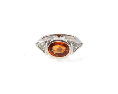 Mandaringranatring ca. 3,90 ct - Sommerauktion Schmuck