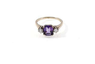 Amethyst Brillant Ring - Schmuck