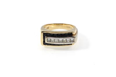 Diamant Saphir Ring - Schmuck