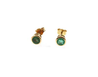 Smaragdohrstecker zus. ca. 1 ct - Schmuck