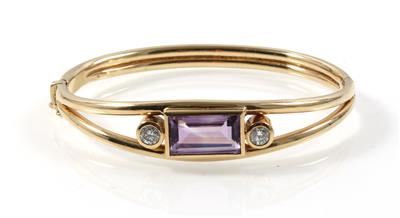 Brillant-Amethyst Armspange - Klenoty