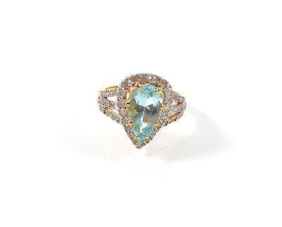 Brillant Aquamarinring - Schmuck