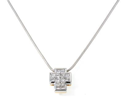 Diamant Kreuzanhänger zus. ca.1 ct - Jewellery