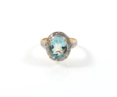 Brillant Aquamarinring - Schmuck