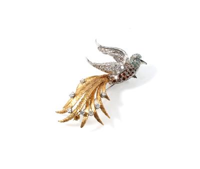 Diamantbrosche Paradisvogel - Schmuck Schwerpunkt Flora & Fauna