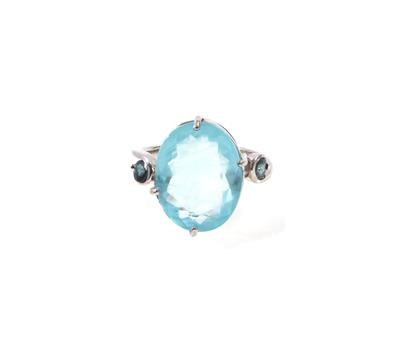 Aquamarinring ca. 9 ct - Schmuck