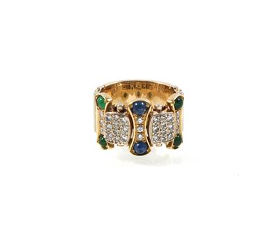 Brillant Saphir Smaragdring - Jewellery